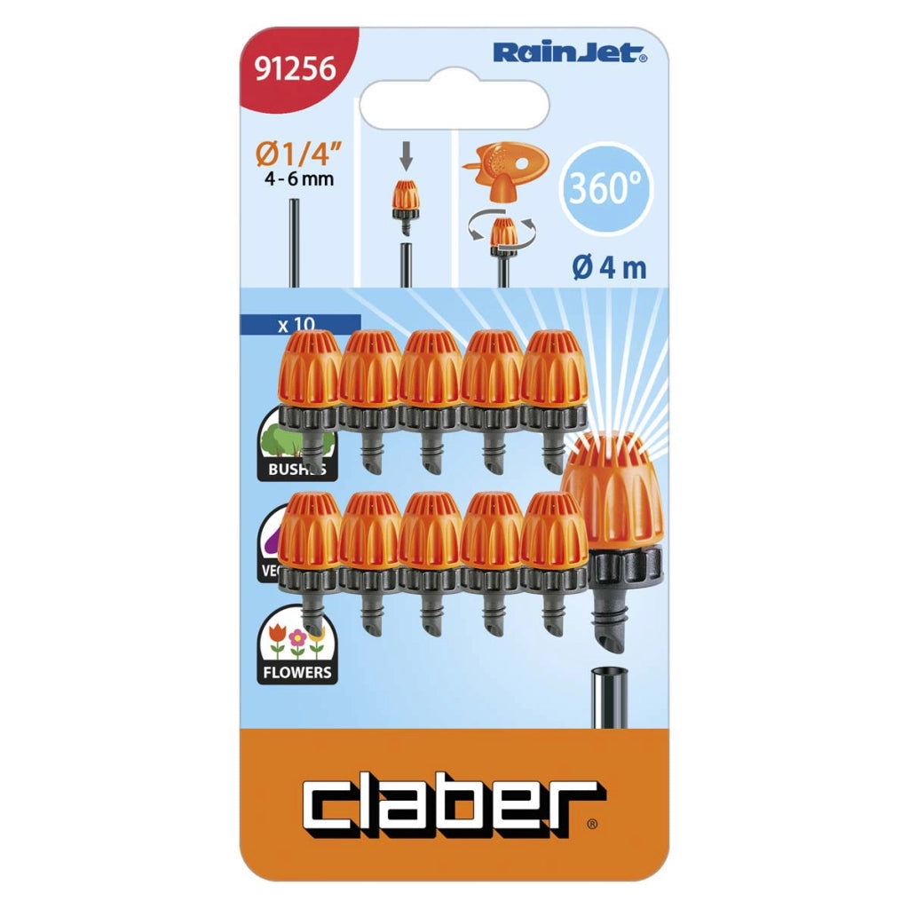 MICROIRRIGATORE SELF CLABER - RAINJET 91256 360  ° LT/H 72 1/4 CF=PZ 10- 10 confezioni