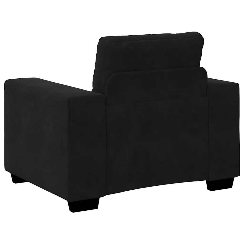 Divano Sedia Nero 100x78x80 cm Velluto 4105103