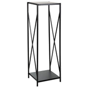 Portalegno in metallo nero 34x34x111h