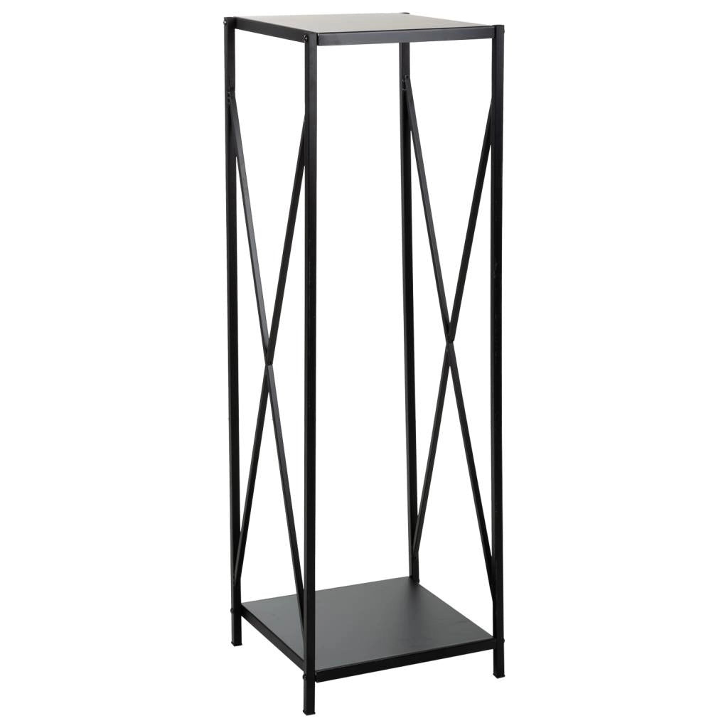 Portalegno in metallo nero 34x34x111h