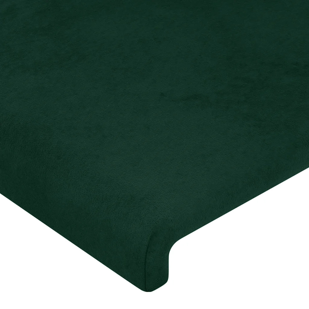 Testiera | Testata a LED Verde Scuro 180x5x118/128cm in Velluto