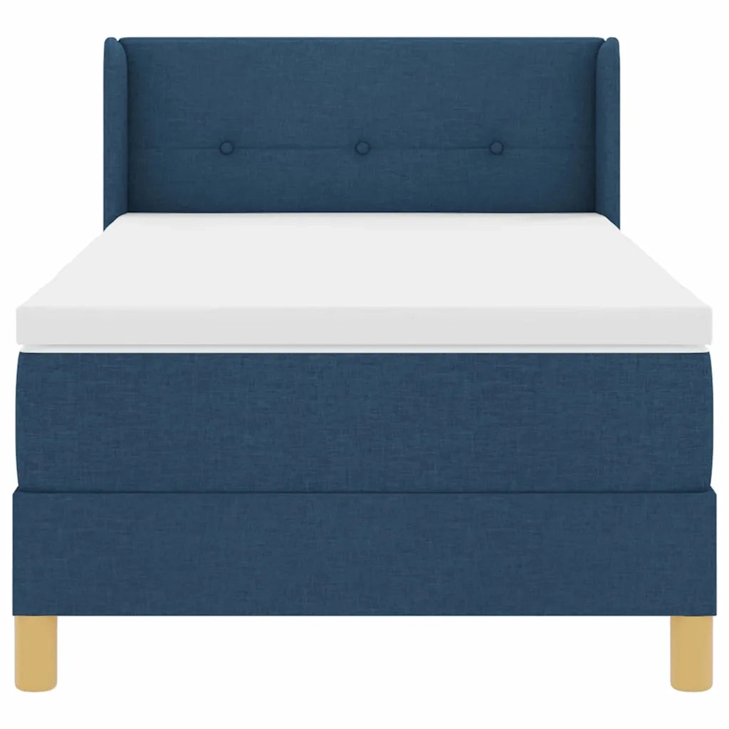 Letto a molle con materasso Blu 190 x 90 cm Tessuto 3341271