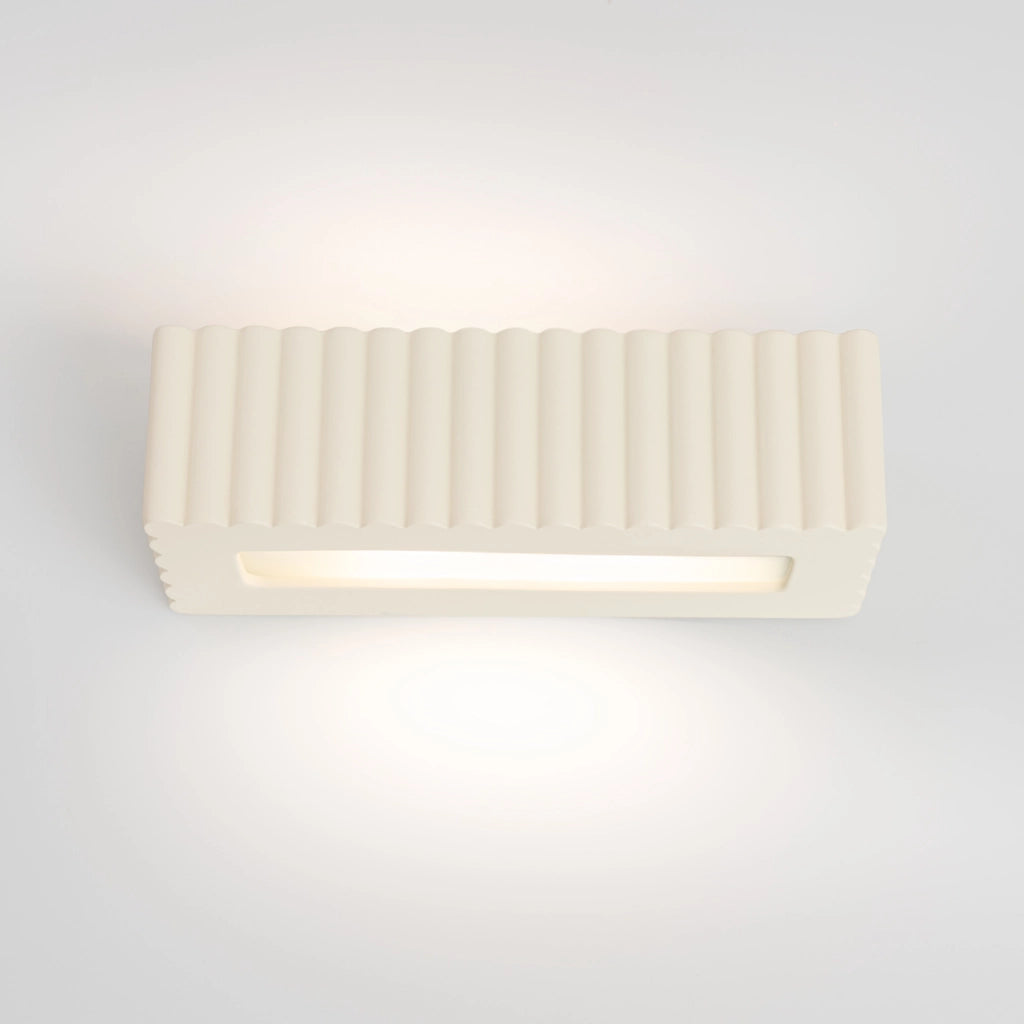 Lampada da parete in ceramica RIGATA beige