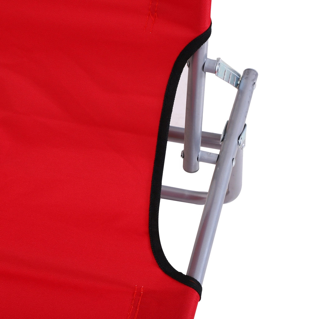 Transat pieghevole ¨C Minimal ¨C rosso 187x58x36 cm