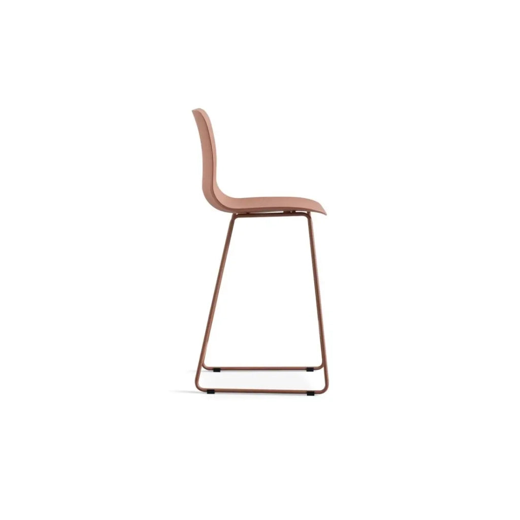 Sedia da bancone MARIO - PP terracotta - Design moderno H100,5 cm