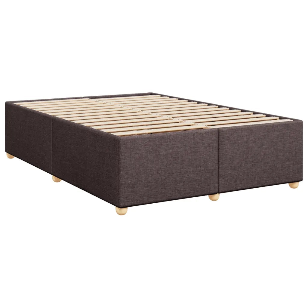 Giroletto a Molle con Materasso Marrone Scuro 140x190cm Tessuto 3293592