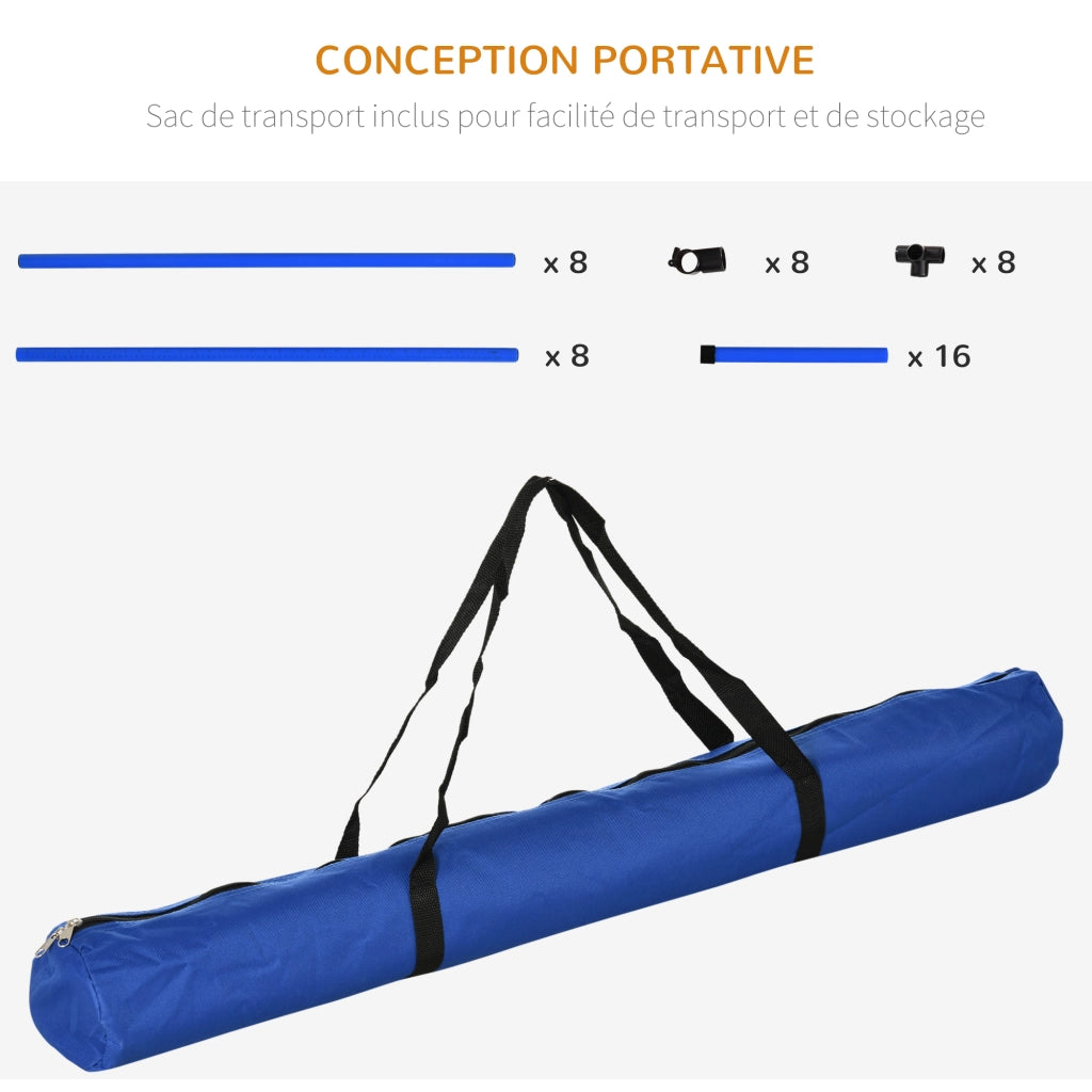 Set Ostacoli Agility per Cani ¨C Xylo ¨C 4 Pezzi Professionale con Borsa