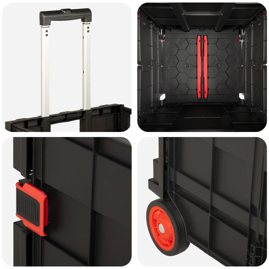 Carrello Nero e Rosso 35 x 39 x 92 cm PP ed elastomero 42033393