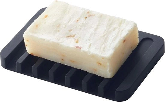Scatola per Sapone in Silicone Nero - 11,5 x 8 x 1 cm