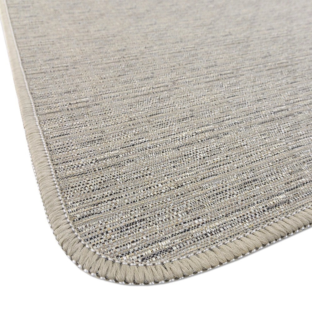 Tappeto Cucina Tinta Unita Striato 54x190 Cm Bordato Assorbente Passatoia Casa Antiscivolo Beige