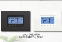 TERMOSTATO DIGITALE da INCASSO MILO BIANCO intercambiabile NERO Orbis