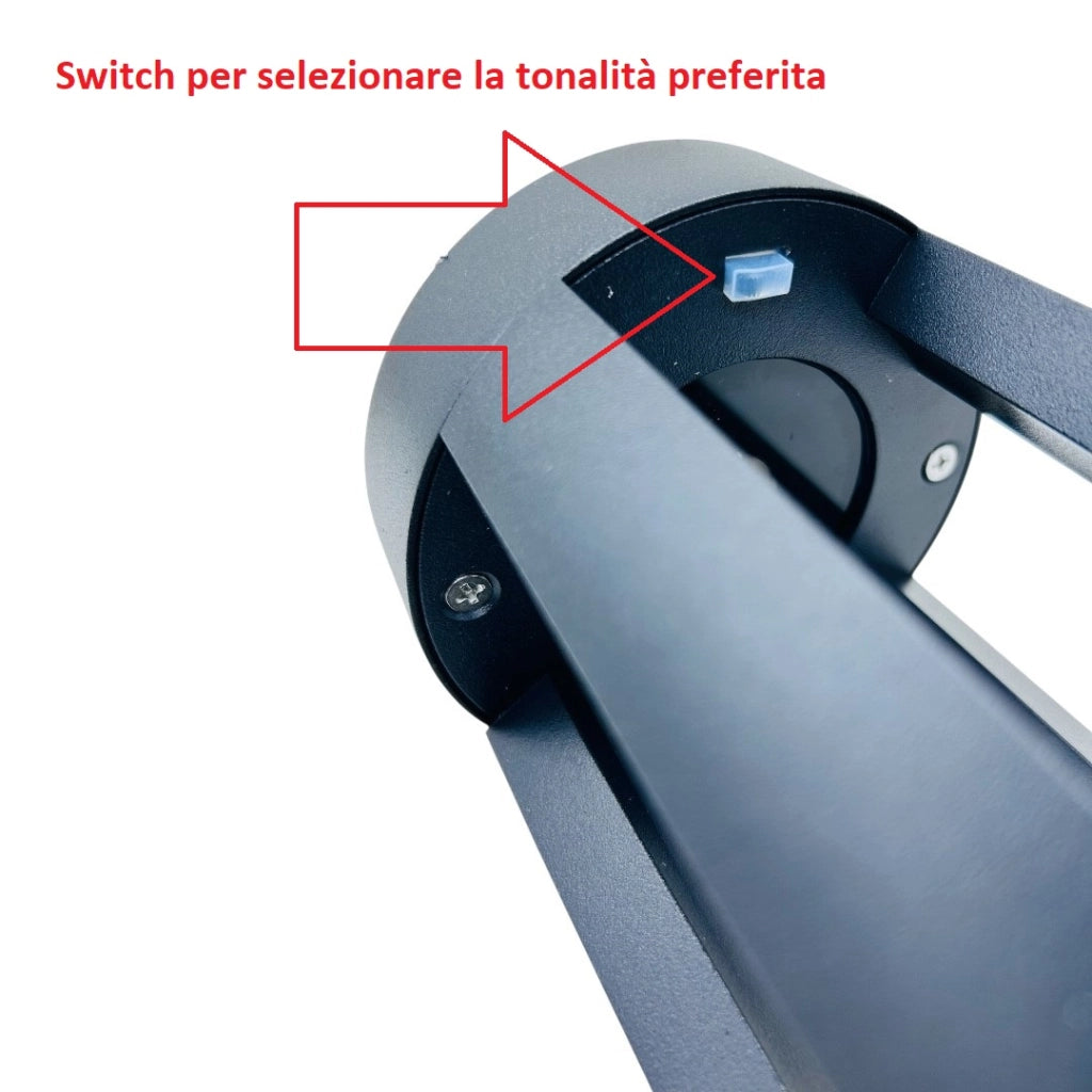 Lampione LED da Giardino 80cm con Palo Grigio 15W IP65 CCT Switch 3 Tonalità Luce selezionabili 3000K 4000K 6500K da ESTERNO moderno