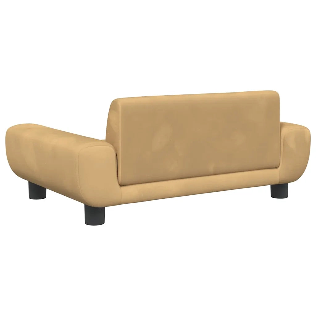 Divano per Bambini-Sofa-Divanetto Marrone 70x45x33 cm in Velluto