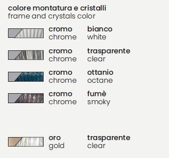 LUMETTO 1306 1 LUCE FUME' E CROMO ATTACCO E14 H.33CM