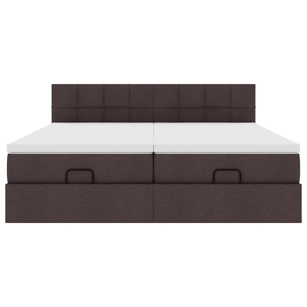 Struttura Letto Pouf con Materassi 180x200 cm in Tessuto 3311997