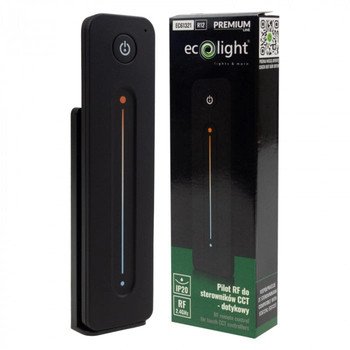 Telecomando RF touch R12 per strisce LED CCT nero Ecolight