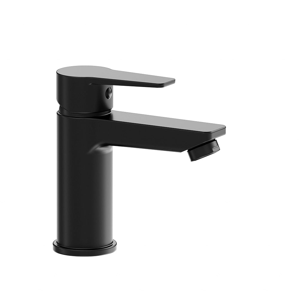Coppia miscelatori lavabo bidet senza scarico nero opaco | Jane