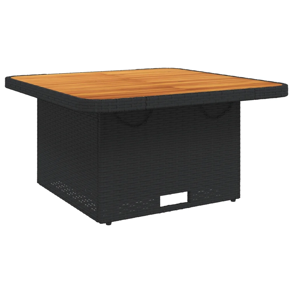 Set da Pranzo da Giardino 3 pz con Cuscini Nero in Polyrattan 3277433