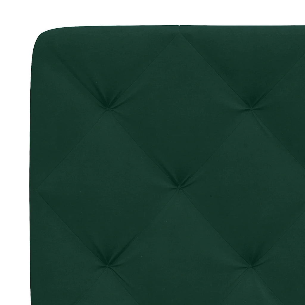 Letto con Materasso Verde Scuro 160x200 cm in Velluto 3208667