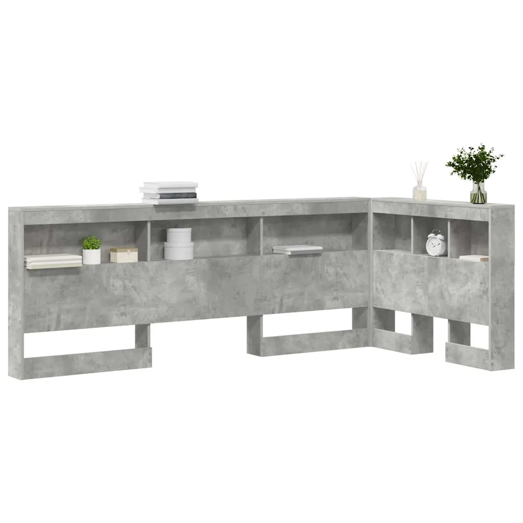 Testata contenitore Grigio cemento 90 cm Legno multistrato 3335456