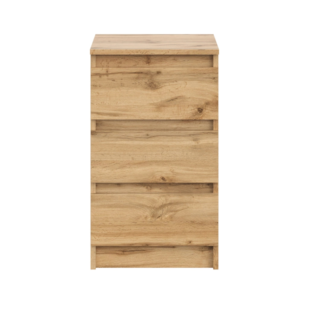 Commode SOLA - Quercia Wotan - 3 Cassetti - Larghezza 40 cm, Altezza 69 cm, Profondit? 43 cm