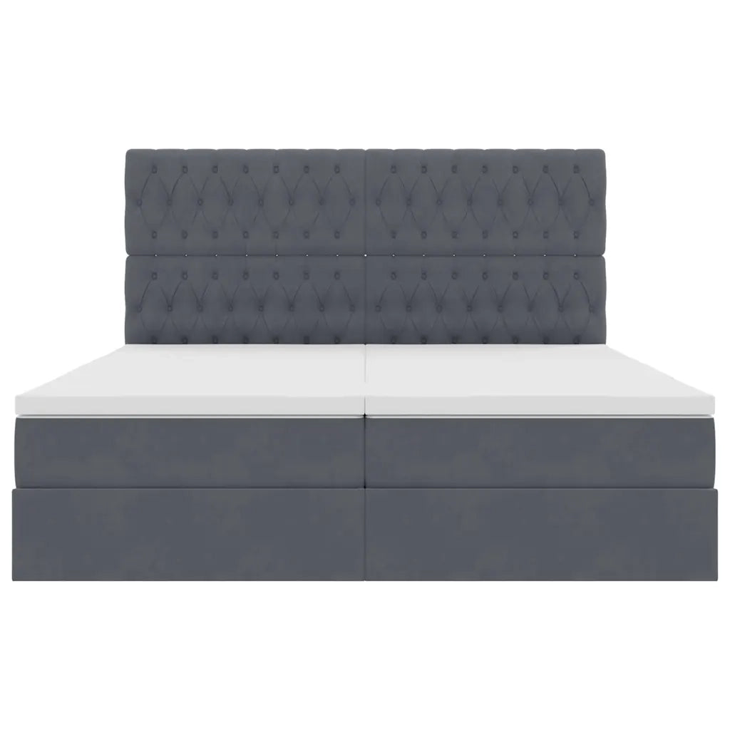 Letto con Contenitore Grigio scuro 180 x 200 cm Velluto 3372258