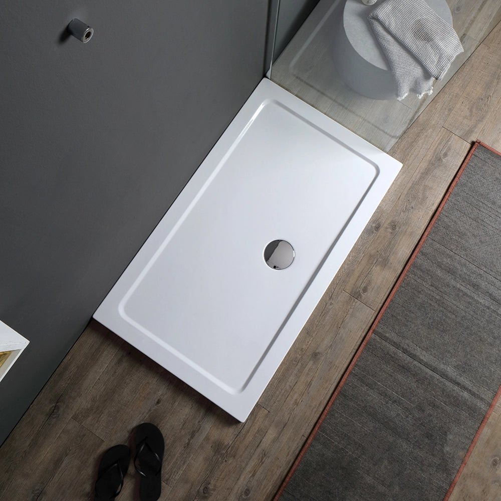 Piatto doccia acrilico bianco 100x80