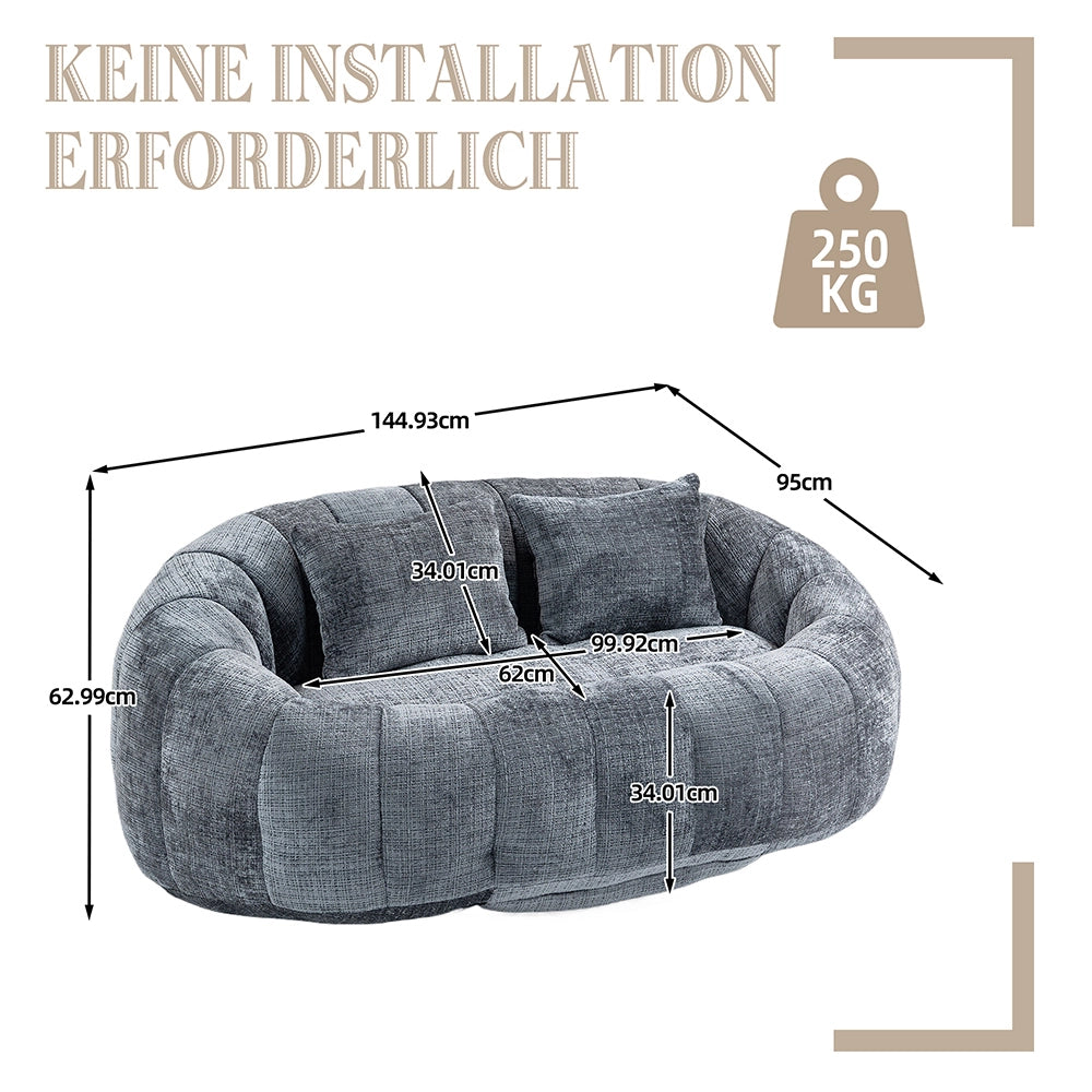 Pouf - Xylo - Chenile grigio interno/esterno