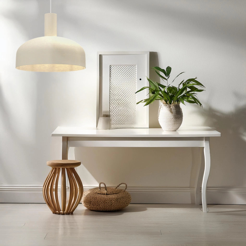 Lampada a sospensione Visby crema Ø30cm E27 Milagro