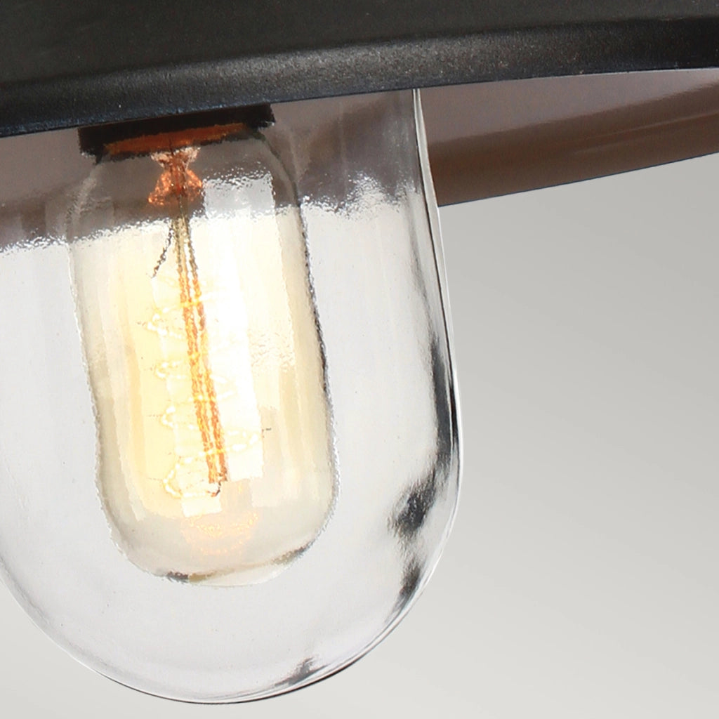 Lampada a sospensione esterna nera E27 60W Klampenborg