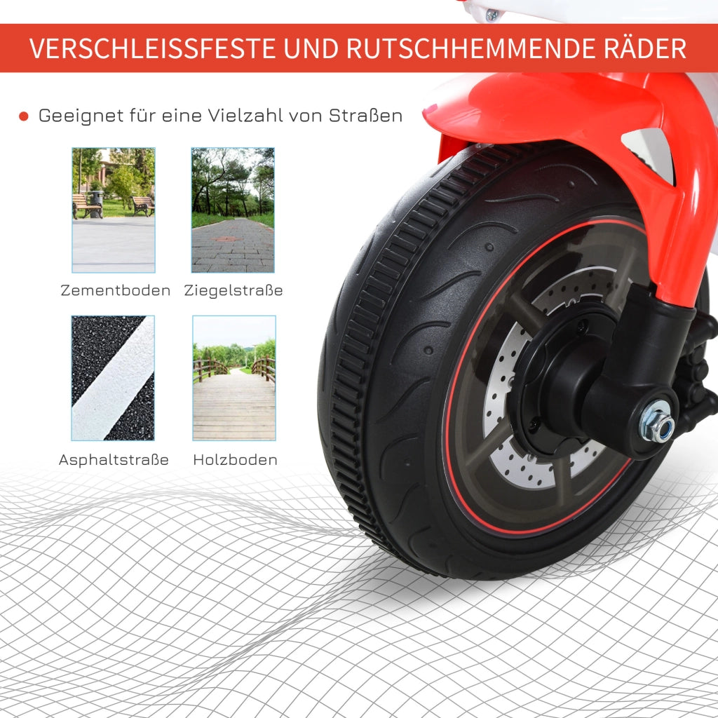 Triciclo a Pedali per Bambini ¨C Minimal ¨C Bianco e Rosso
