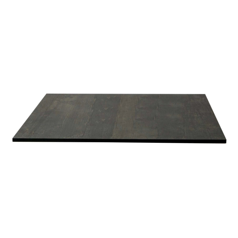 Top tavolo hpl effetto legno nero quadro cm 59x59x1