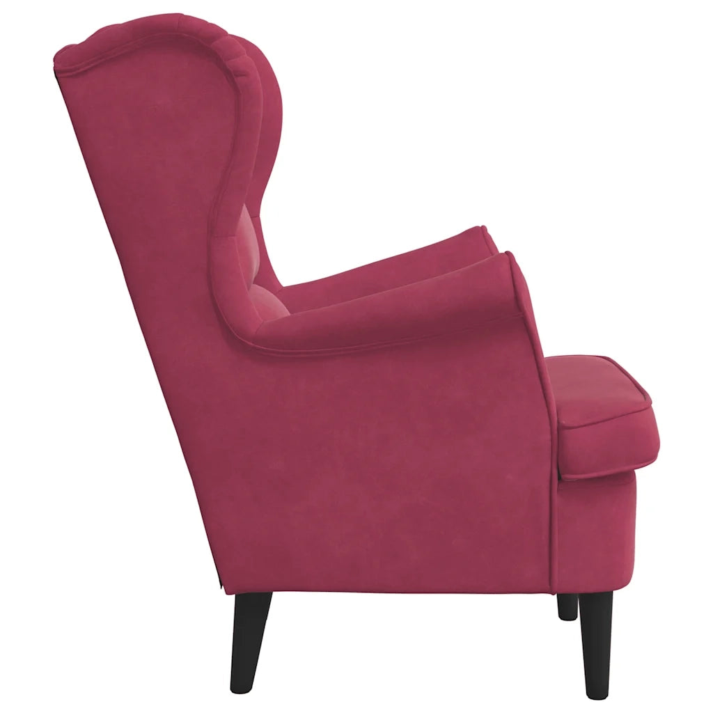Poltrona Rosso Vino in Velluto 324064