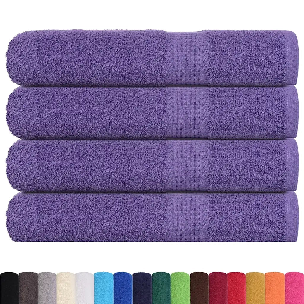 Asciugamani per sauna FROGN 4 pezzi Viola 80x200 cm 360 g/m2