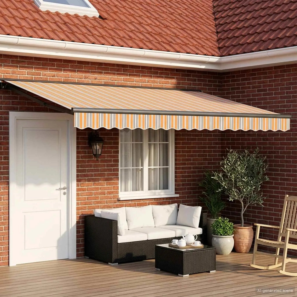 Cornice per Tenda Manuale con LED 4 × 3 m 3420848