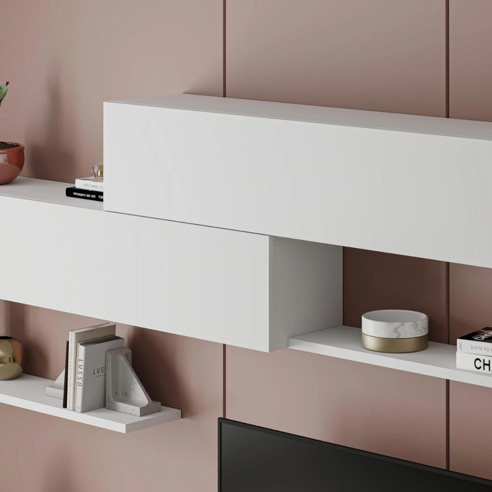 Parete attrezzata Kombat 260 colore bianco