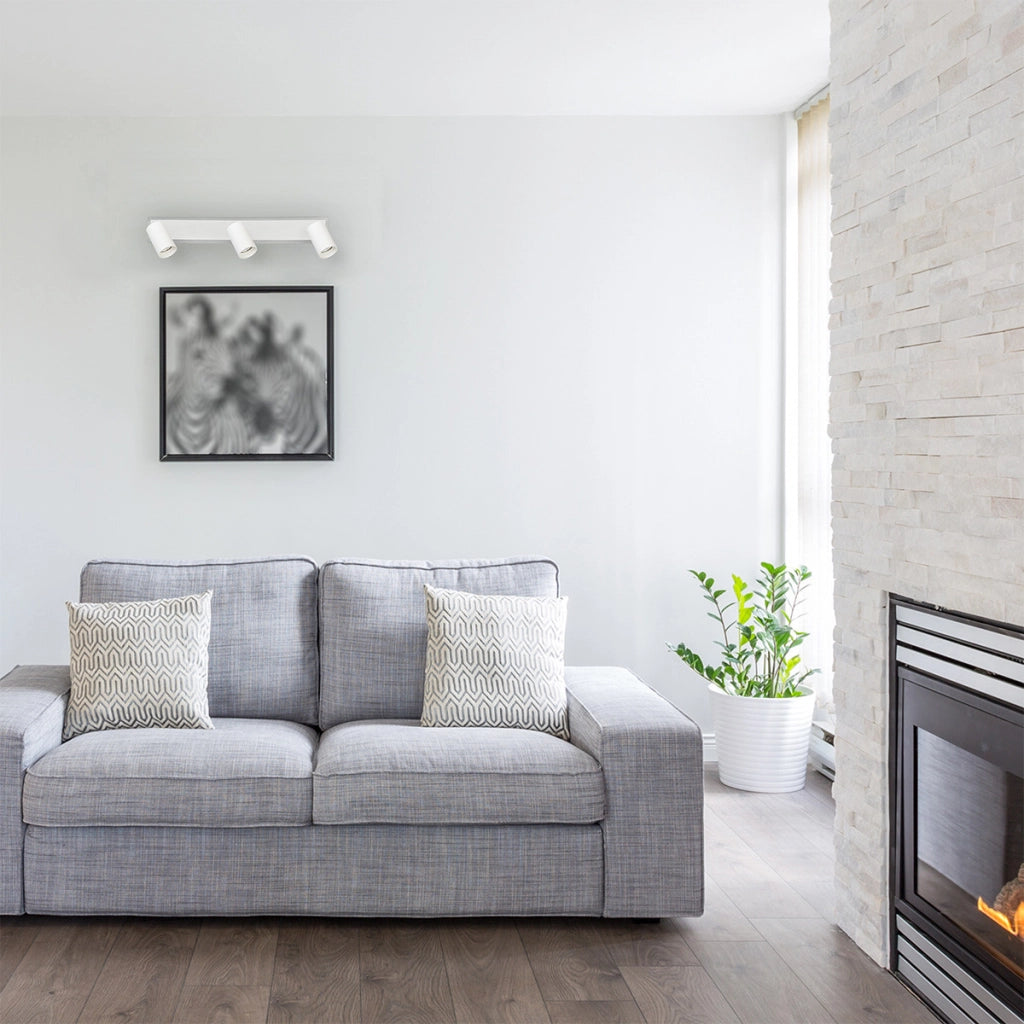 Applique moderna bianca 3xGU10 +LED CCT Parma Prestige