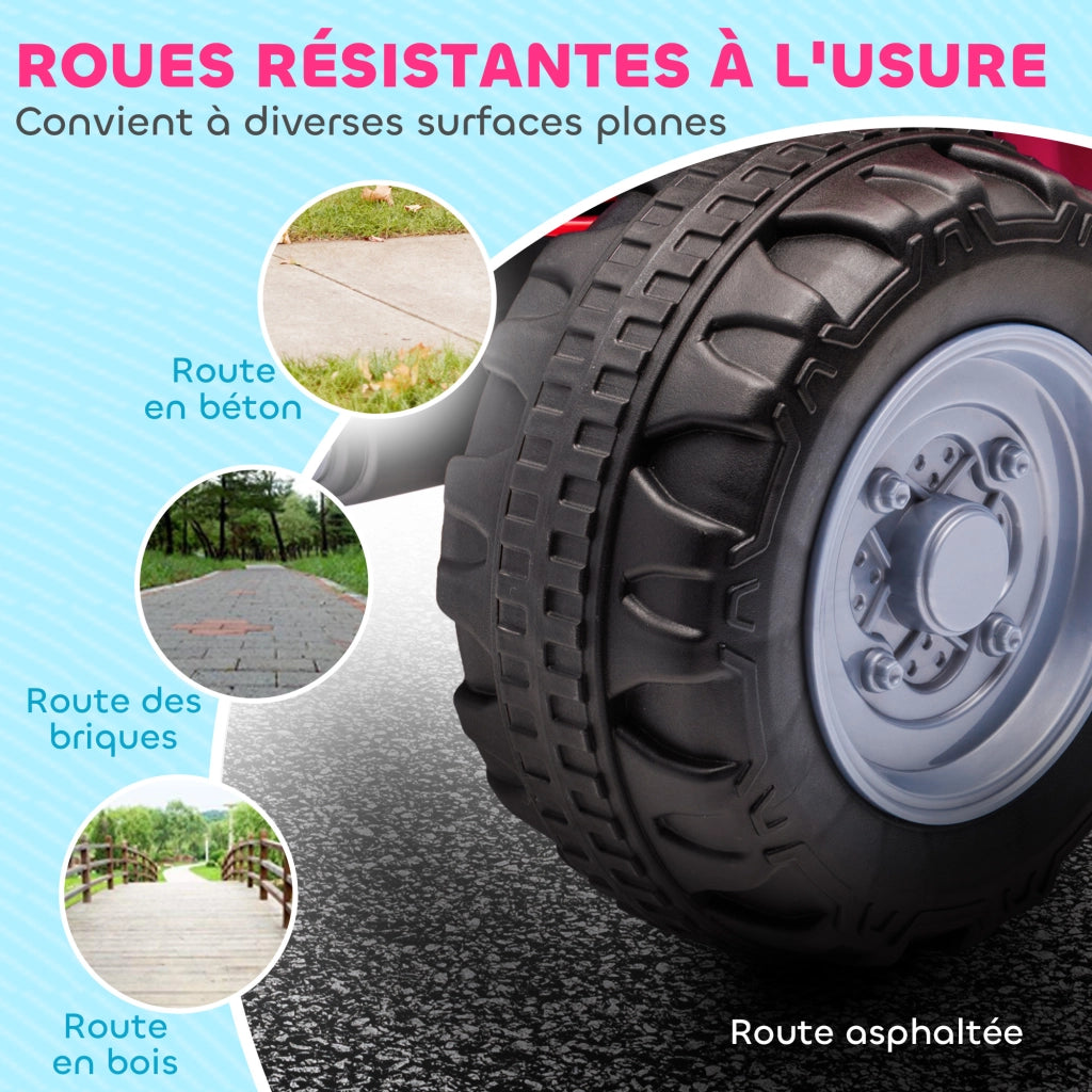Quad Elettrico Bambini 6V Rosa ¨C Xylo ¨C Fari LED, Clacson, Velocit¨¤ 2,8 km/h