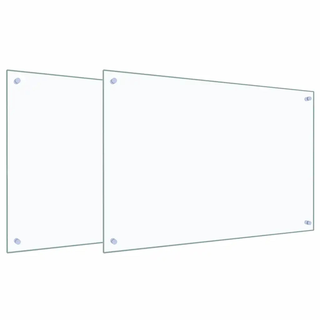 Schienale da cucina 2 pcs Trasparente 90 x 60 cm 3415430
