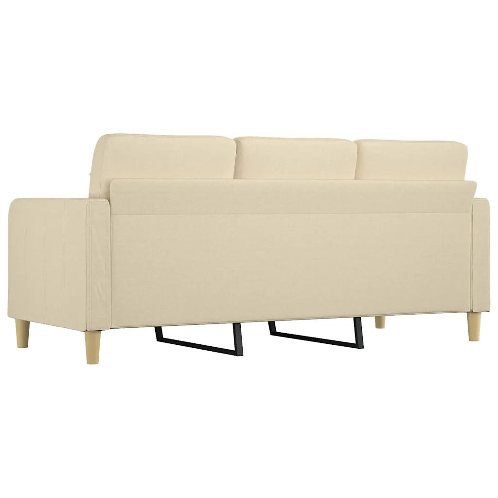 Divano a 3 Posti Crema 180 cm in Tessuto 359101