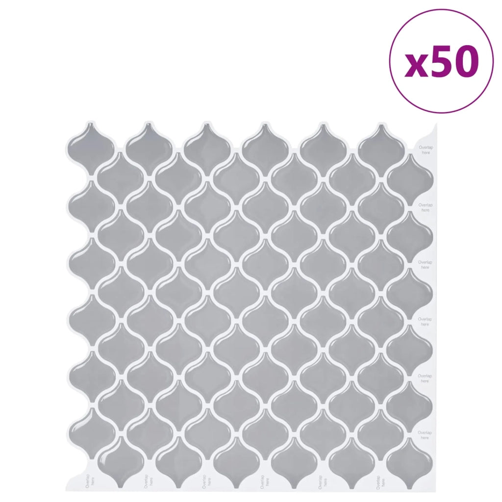 Piastrella Lanturn 50 pz Grigio 27 x 27 cm Poliuretano e PET CFW4249662