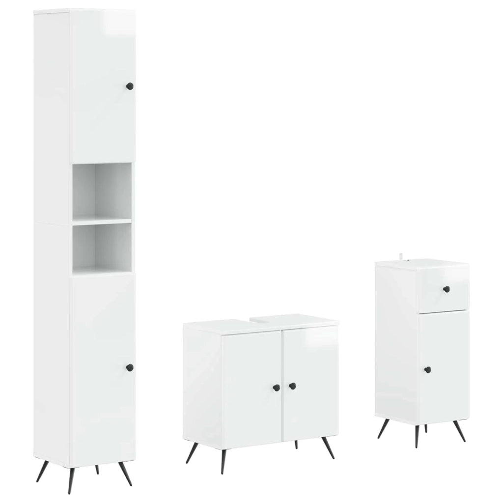 Set di armadietti da bagno in 3 pezzi BREDA 3417886