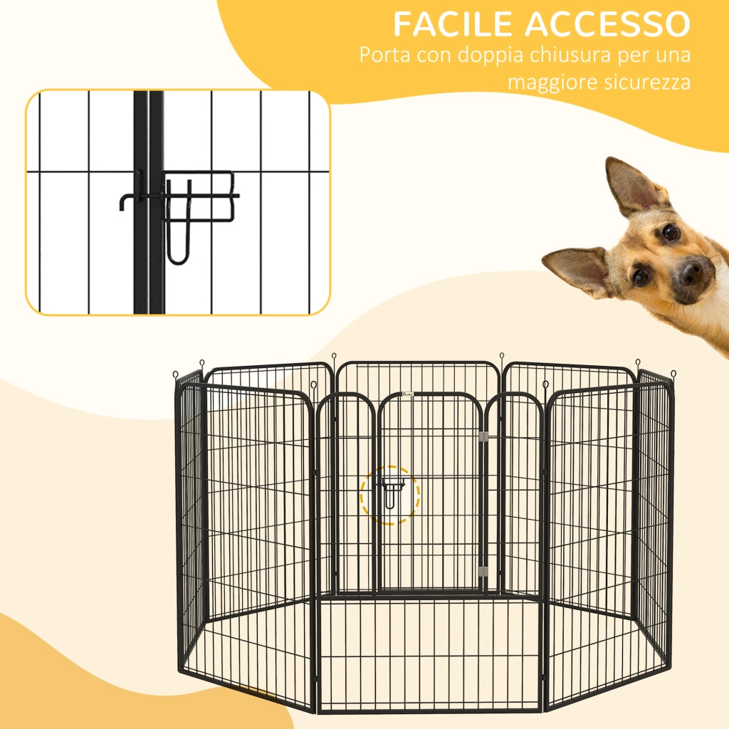 Recinto per Cani Modulabile ¨C zephmum ¨C Grigio 80x150x100 cm