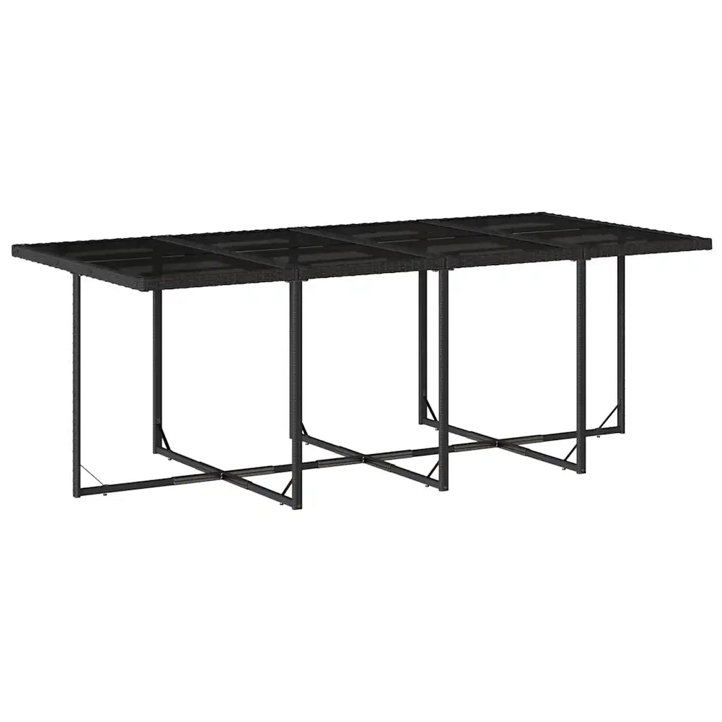 Set da Pranzo da Giardino 13pz con Cuscini Nero in Polyrattan 3277806