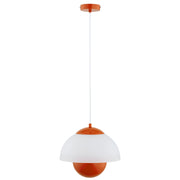 Lampada a sospensione minimal arancio/bianco Setna E27 15W Alfa