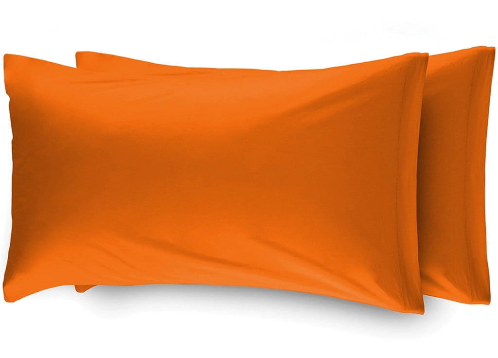 Completo Lenzuola Camper Roulotte 100% Cotone PERSONALIZZABILE Tinta Unita - Matrimoniale - Arancio