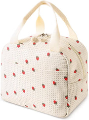 Tas per picnic e ufficio impermeabile e isolante per uomo e donna, riutilizzabile, mini-tasca per studenti in beige.