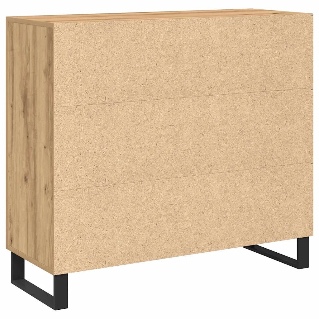 Credenza-Buffet-Armadio da cucina Rovere artigianale 90 x 34 x 80 cm Legno multistrato 622783