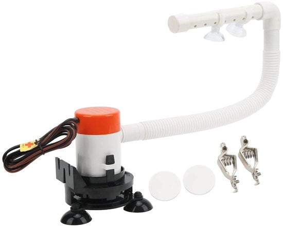 Pompa di Aria per Barche - 12V - Pomp per Serbatoio di Ossigeno per Pesca - Adattabile a Qualsiasi Contenitore di Ossigeno - Rifornimento di Ossigeno Potente - Idonea per Serbatoi di Ossigeno per Pesca - Modello per Pompa di Aria per Barche 12V