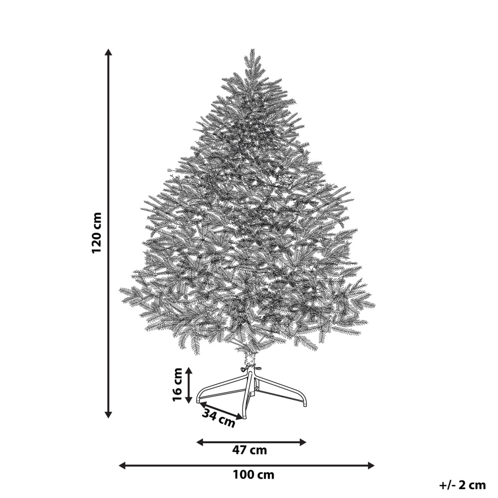 Albero di Natale artificiale verde 120 cm cosparso di neve finta